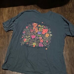 NATURAL LIFE blue graphic dog Tee
